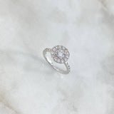 Anillo Solitario de Compromiso 4.2gr / T5 / Diamantes Blancos 1.4QTS Oro Blanco (Joya)