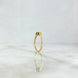 Anillo Trébol VCyA 1.9gr / T6 3/4 / 8mm Malaquita Verde Punteada Oro Amarillo +4 ©