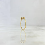 Anillo Trébol VCyA 1.9gr / T5 3/4 / 8mm Nacar Blanco Punteado Oro Amarillo +4 *