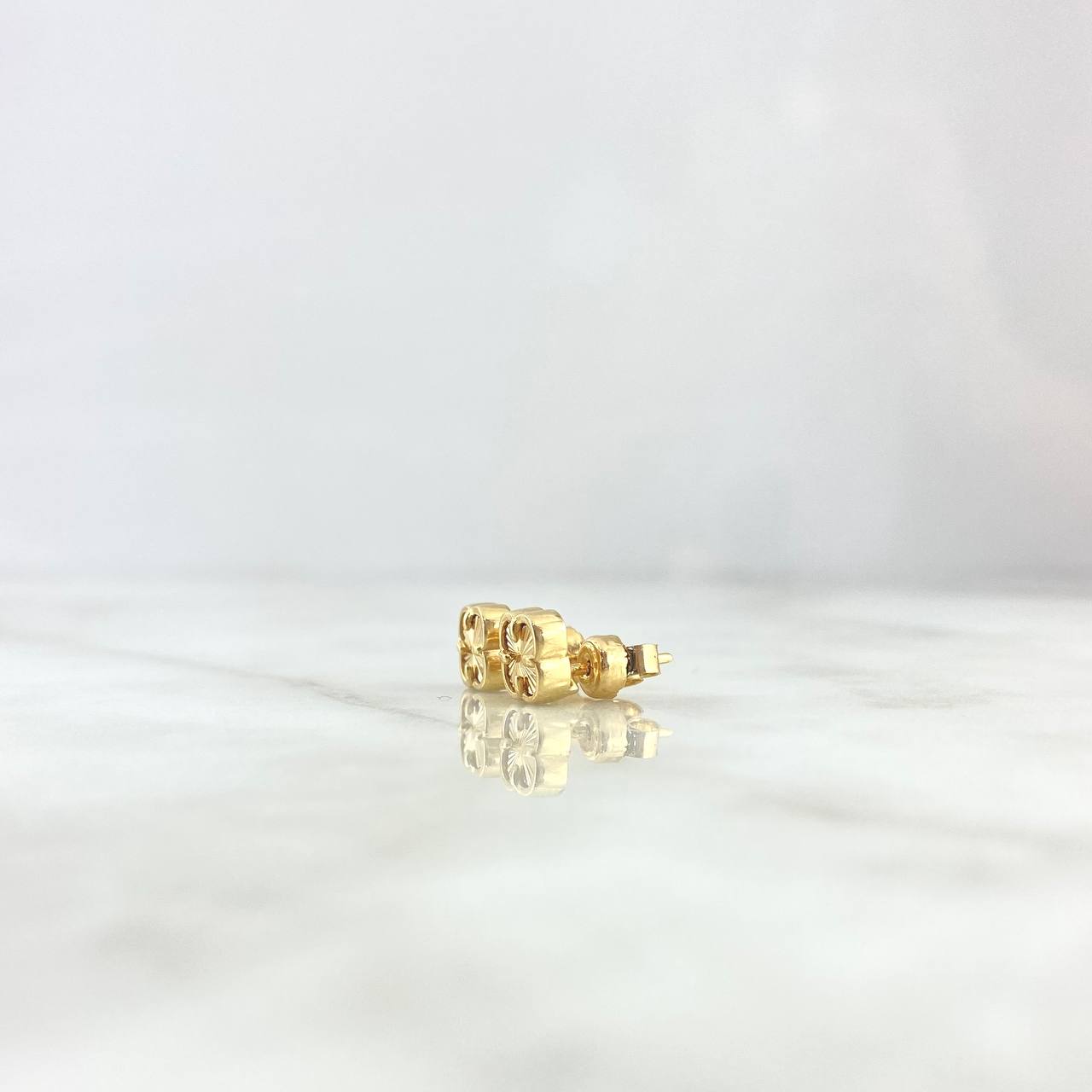 Topos Trébol VCyA 2.45gr / 0.7cm / 7mm Diamantado Liso Oro Amarillo Nac.Esp. *