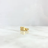 Topos Trébol VCyA 2.45gr / 0.7cm / 7mm Diamantado Liso Oro Amarillo Nac.Esp. *