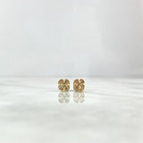 Topos Trébol VCyA 2.45gr / 0.7cm / 7mm Diamantado Liso Oro Amarillo Nac.Esp. *