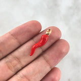 Dije Chile Jalapeño 1gr / 2.7cm / Rojo Electroestático Oro Amarillo +4 *