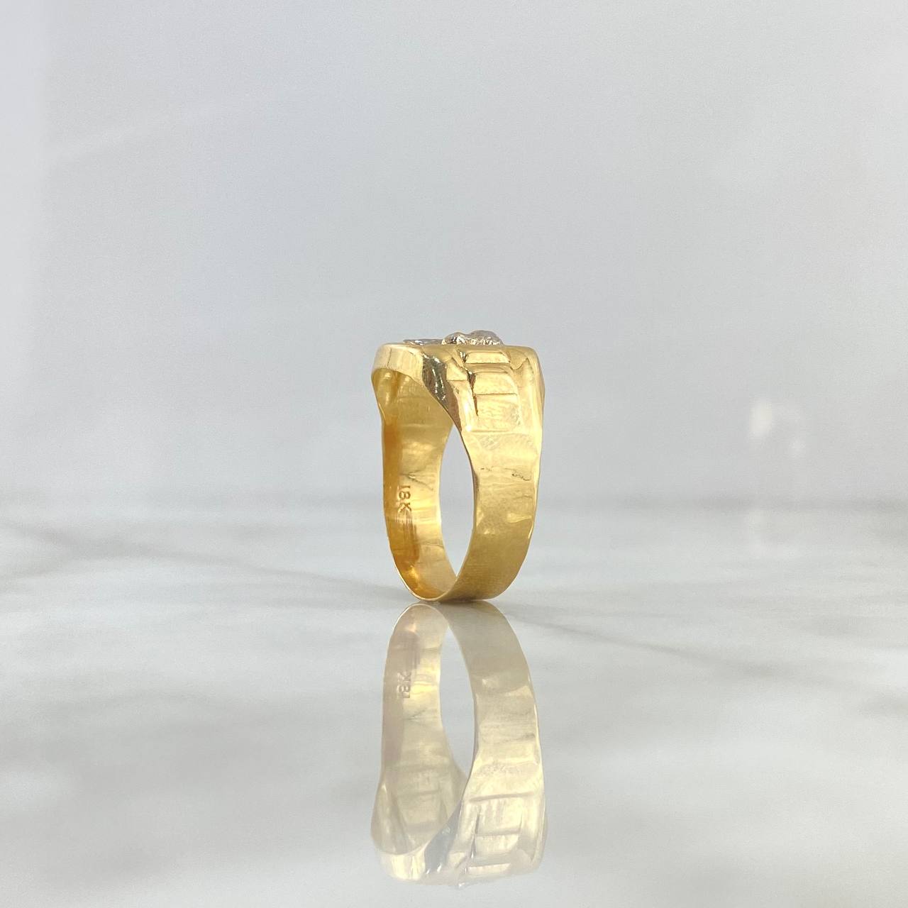 Anillo Caballo 3.7gr / T10 1/4 / Mate Dos Oros Amarillo Blanco