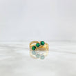 Anillo Trio Fugaz 3.2gr / T6 / Circones Blancos - Verdes Oro Amarillo