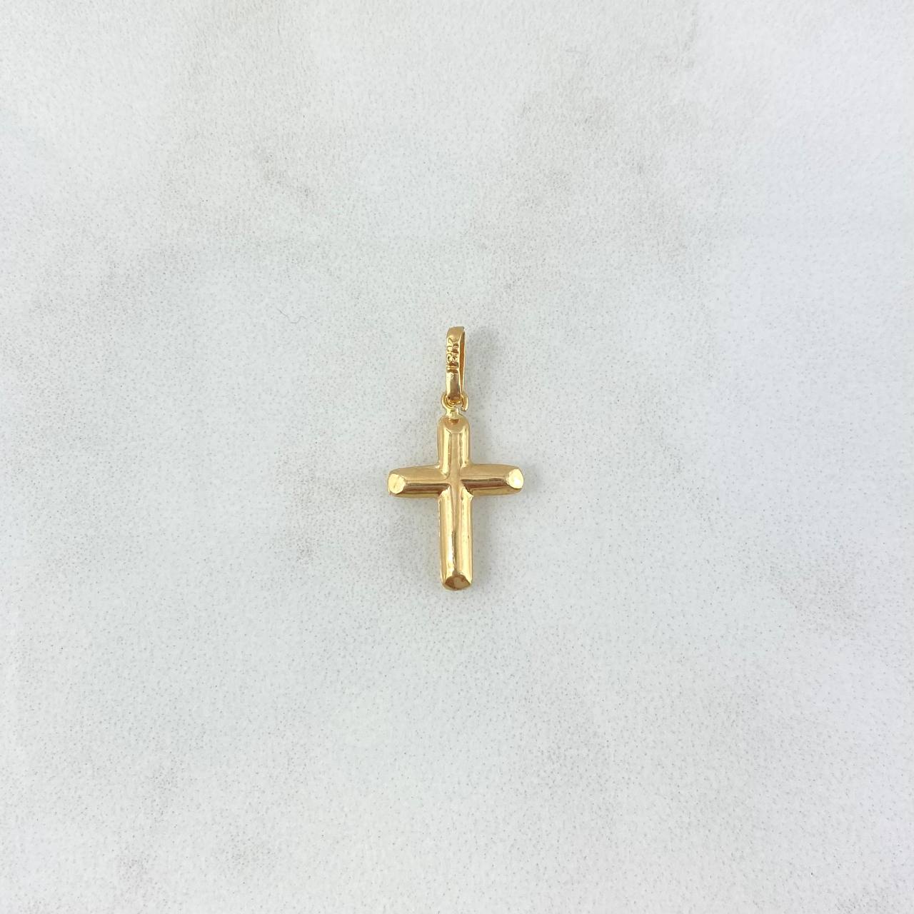 Dije Cruz 0.5gr / 2cm / Puntas Planas Lisa Oro Amarillo