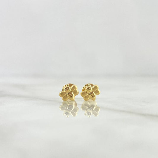 Topos Abeja 0.55gr / 6mm Alas Mate Oro Amarillo 18K