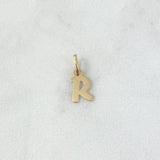 Dije Letra R Cursiva 0.4gr / 1.6cm / Lisa Oro Amarillo 18K ©