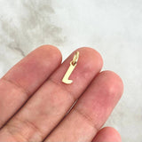 Dije Letra L Cursiva 0.35gr / 1.6cm / Lisa Oro Amarillo 18K ©