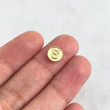 Herraje Letra S Tambor 0.25gr / 0.8cm / Doble Faz Oro Amarillo