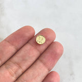 Herraje Letra M Tambor 0.25gr / 0.8cm / Doble Faz Oro Amarillo