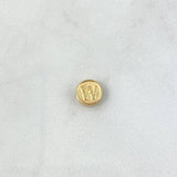 Herraje Letra W Tambor 0.3gr / 0.8cm / Doble Faz Oro Amarillo