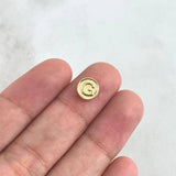 Herraje Letra G Tambor 0.25gr / 0.8cm / Doble Faz Oro Amarillo