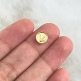 Herraje Letra V Tambor 0.25gr / 0.8cm / Doble Faz Oro Amarillo