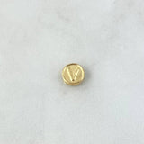 Herraje Letra V Tambor 0.25gr / 0.8cm / Doble Faz Oro Amarillo