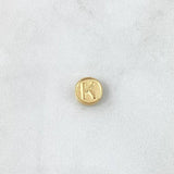 Herraje Letra K Tambor 0.25gr / 0.8cm / Doble Faz Oro Amarillo