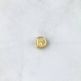 Herraje Letra K Tambor 0.25gr / 0.8cm / Doble Faz Oro Amarillo