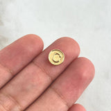 Herraje Letra C Tambor 0.25gr / 0.8cm / Doble Faz Oro Amarillo