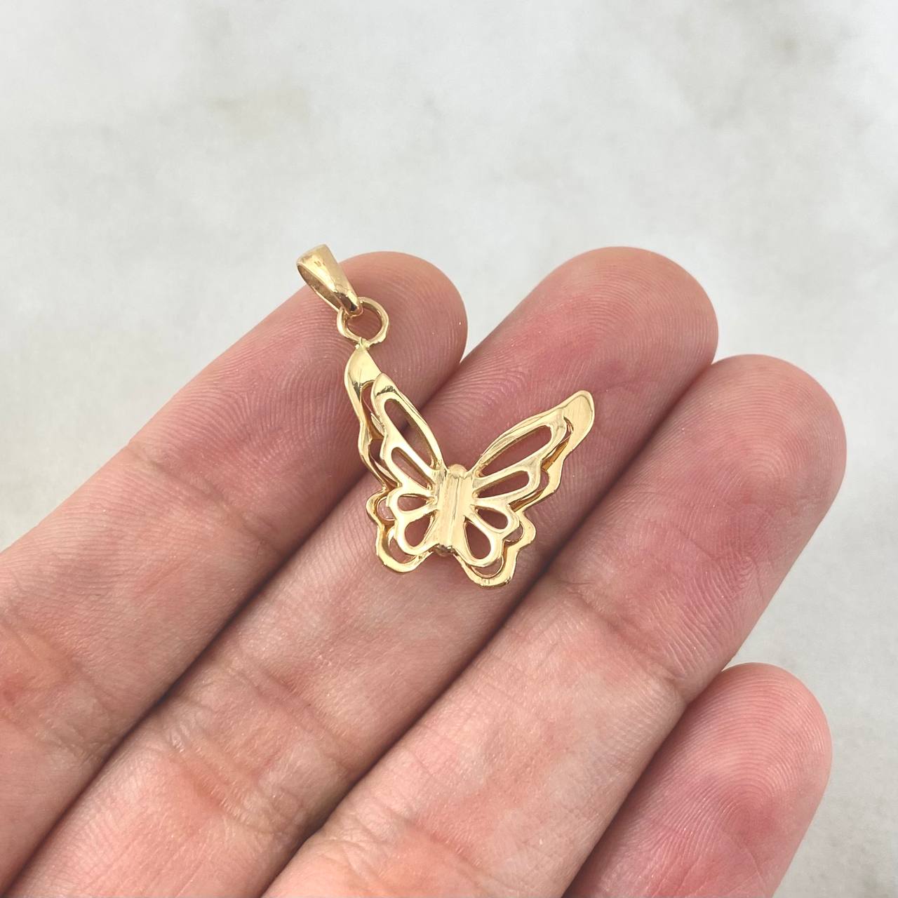 Dije Mariposa 1.5gr / 2.3cm / Doble Oro Amarillo *