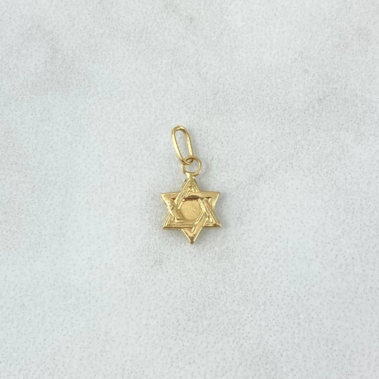 Dije Estrella De David 0.25gr / 1.4cm / Oro Amarillo *