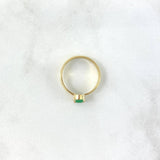 Anillo Solitario Abultado 2.95gr / T6 1/2 / 5mm Esmeralda 56pts Oro Amarillo (Joya) *