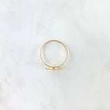 Anillo Trébol VCyA 1.75gr / T8 3/4 / Blanco Electroestático Oro Amarillo