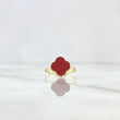 Anillo Trébol VCyA 1.9gr / T7 1/2 / Rojo Electroestático Oro Amarillo