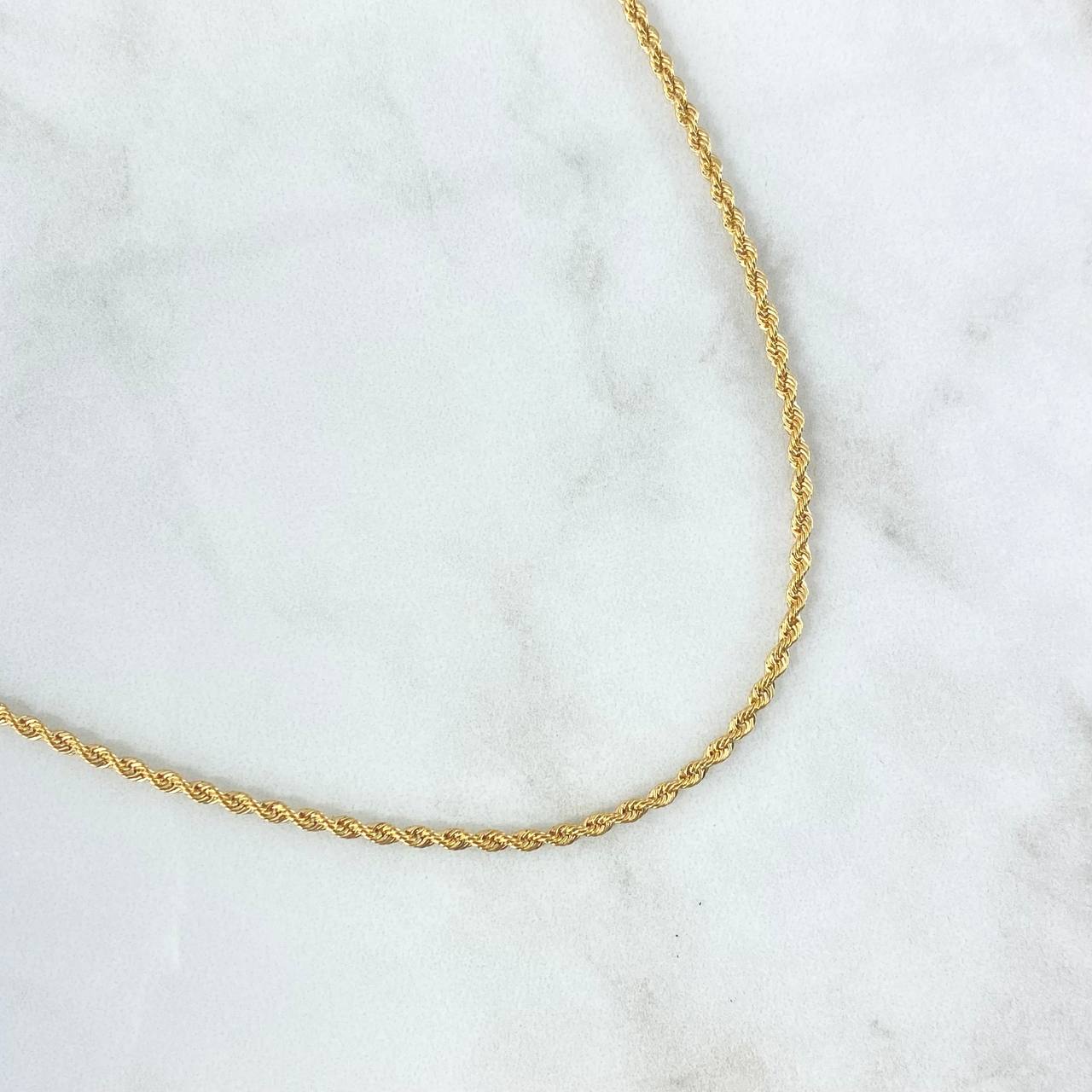 Cadena Lazo 3.6gr / 60cm / 2.2mm Oro Amarillo +3