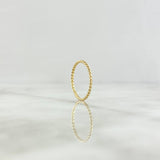 Anillo Trenzado 0.95gr / T 6 1/2 / Delgado Oro Amarillo