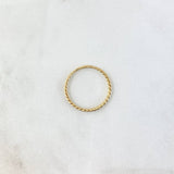 Anillo Trenzado 0.95gr / T 6 1/2 / Delgado Oro Amarillo