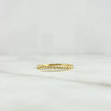 Anillo Trenzado 0.95gr / T 6 1/2 / Delgado Oro Amarillo