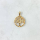 Dije Árbol De La Vida 2.25gr / 2.5cm / Medalla - Circones de Colores Oro Amarillo