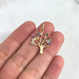 Dije Árbol De La Vida 2.3gr / 2.6cm / Silueta - Circones de Colores Oro Amarillo