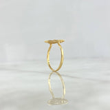 Anillo CVyA 2.15gr / T8 / Circones Blancos Oro Amarillo