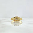 Anillo Corona RX 4.9gr / T8 / Circones Blancos Oro Amarillo