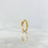 Anillo Corona RX 4.9gr / T8 / Circones Blancos Oro Amarillo