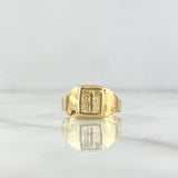 Anillo Sello Cristo 1.5gr / T6 1/2 / Oro Amarillo