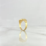 Anillo Cinturon Punteado 2gr / T7 3/4 / Circon Rojo Blanco Oro Amarillo