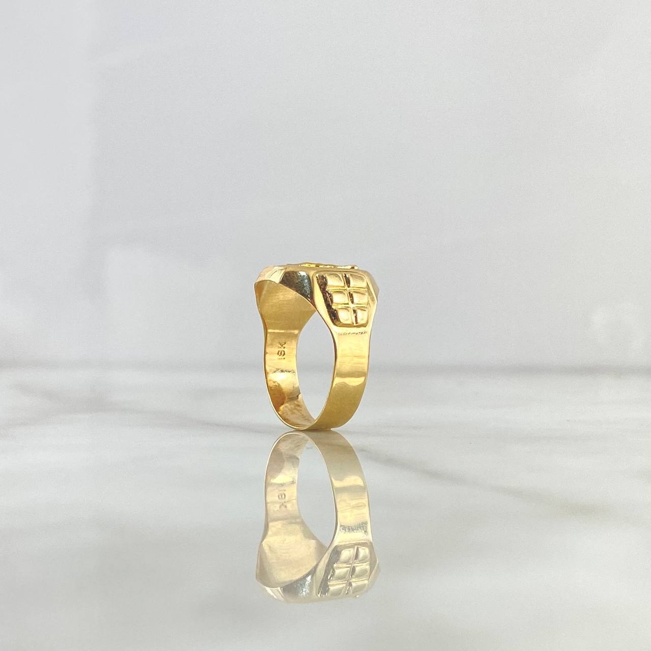 Anillo Sello Cristo 4.1gr / T9 1/2 / Oro Amarillo