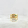 Anillo Corona Sello RX 2.55gr / T7 / Circon Verde Oro Amarillo ©