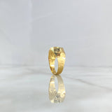 Anillo Corona Sello RX 2.55gr / T7 / Circon Verde Oro Amarillo ©