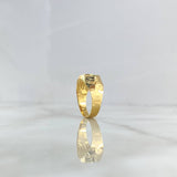 Anillo Corona Sello RX 2.9gr / T10 / Circon Verde Oro Amarillo