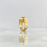 Anillo Sello Corona RX 7.65gr / T12 1/2 / Circones Blancos Oro Amarillo 18K ©