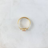 Anillo Cristo 1.6gr / T7 / Circon Rosado Oro Amarillo