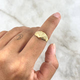 Anillo Sello Corazón 15s 1.45gr / T5 / Oro Amarillo