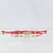 Pulsera Roja Infinito 0.4gr / 3mm Bolas Lisas 2 Und Oro Amarillo