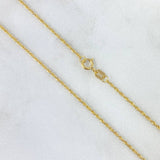 Cadena Lazo 1.1gr / 60cm + Dije Cruz Abultada 0.25gr / 1.5cm Oro Amarillo (Oferta)