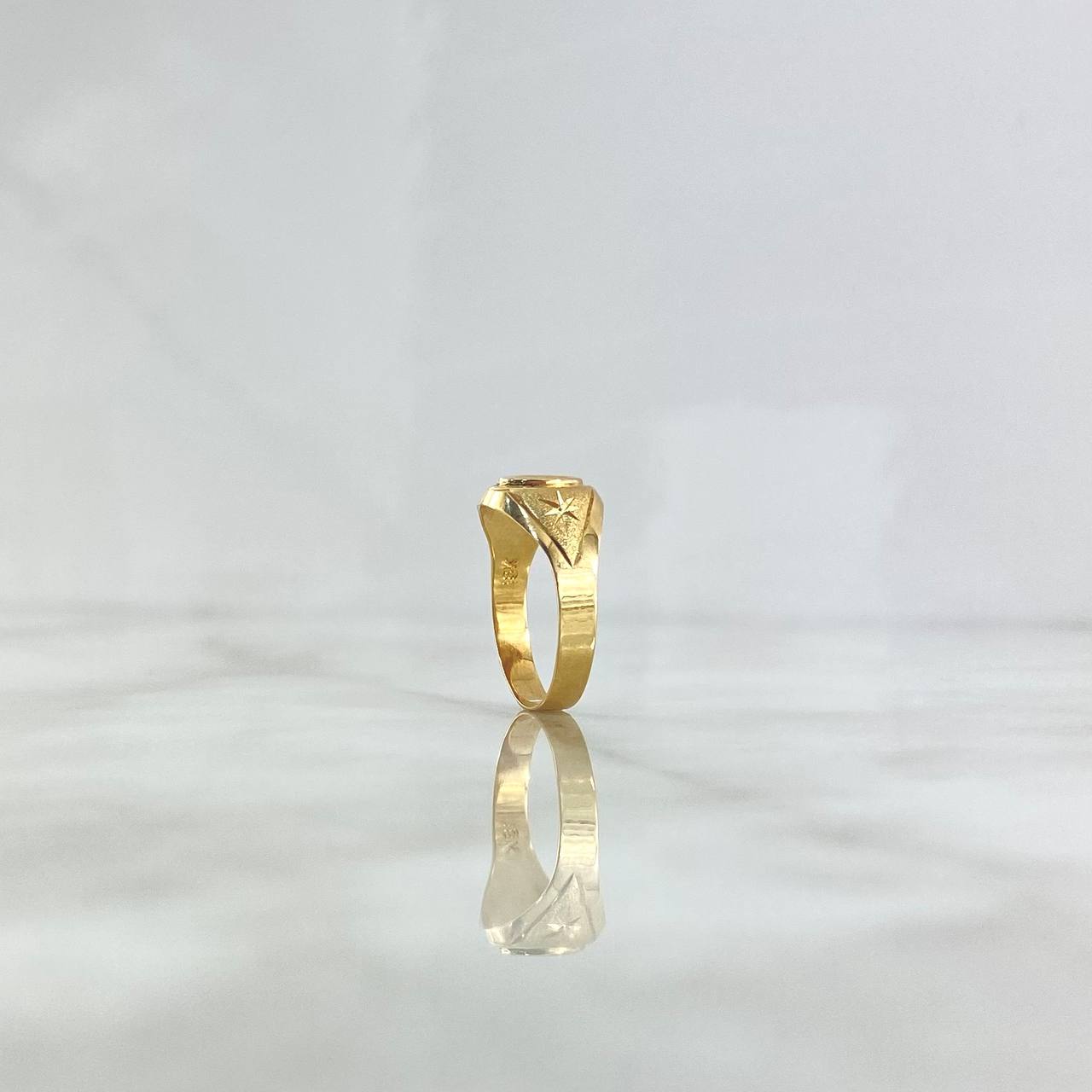 Anillo Virgen Milagrosa Sello Estrellado 1.75gr / T6 3/4 / Oro Amarillo