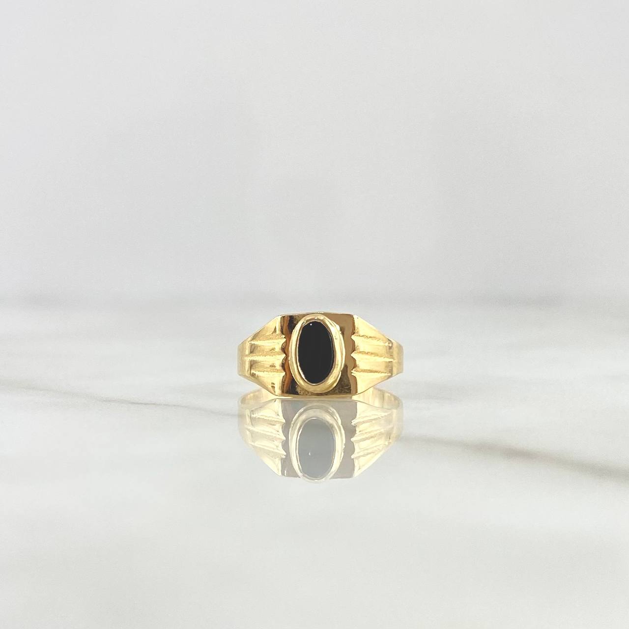 Anillo Clasico 1.2gr / T3 1/2 / Onix Oro Amarillo