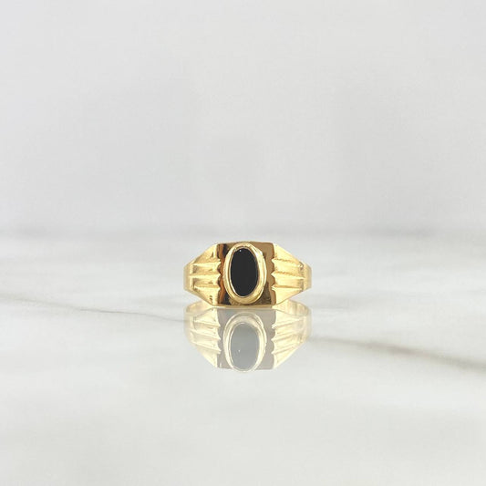 Anillo Clasico 1.2gr / T3 1/2 / Onix Oro Amarillo